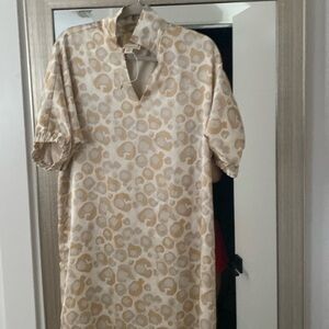 Emily McCarthy metallic cheetah print dress